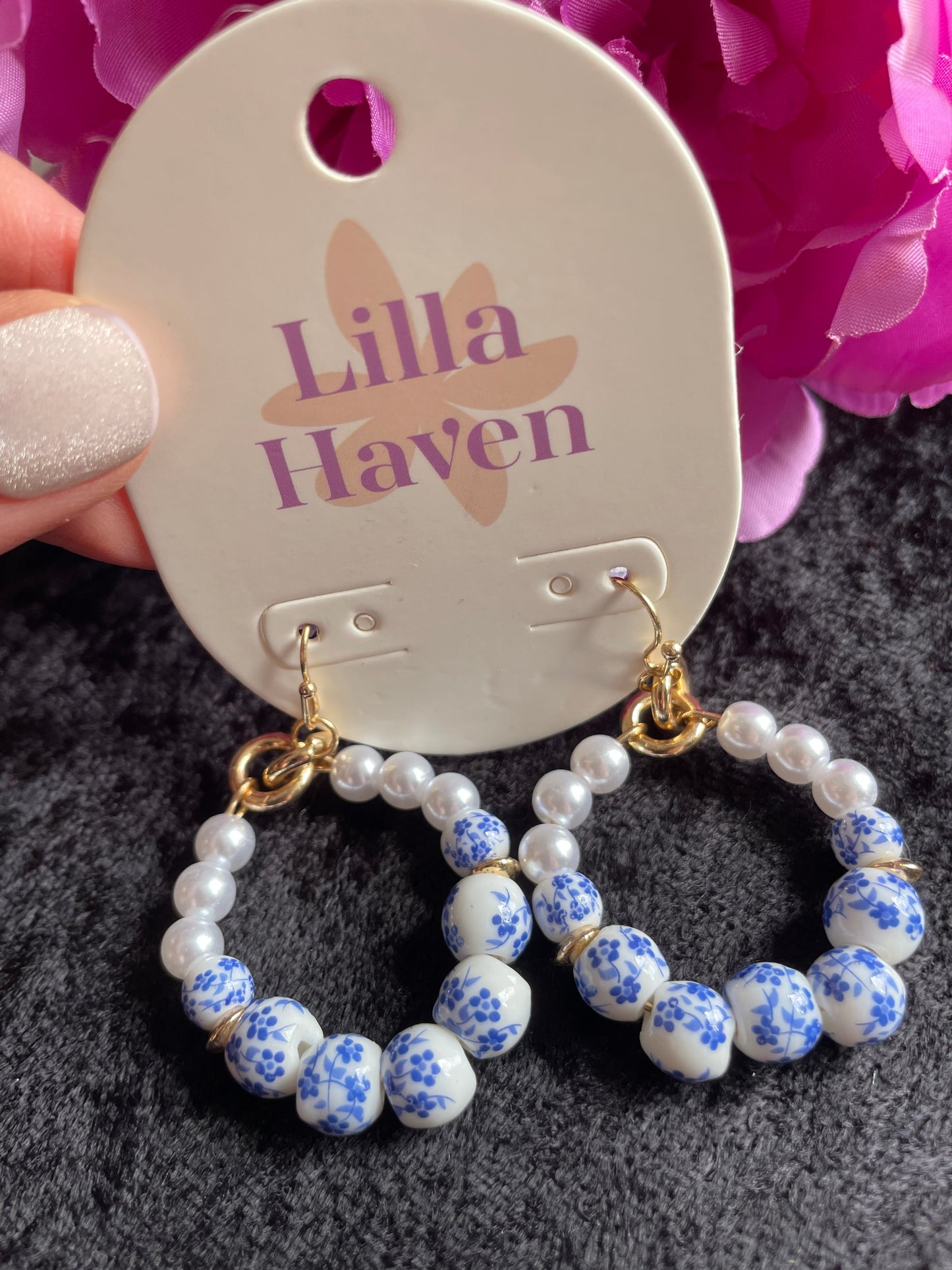 Floral Hoop Earring