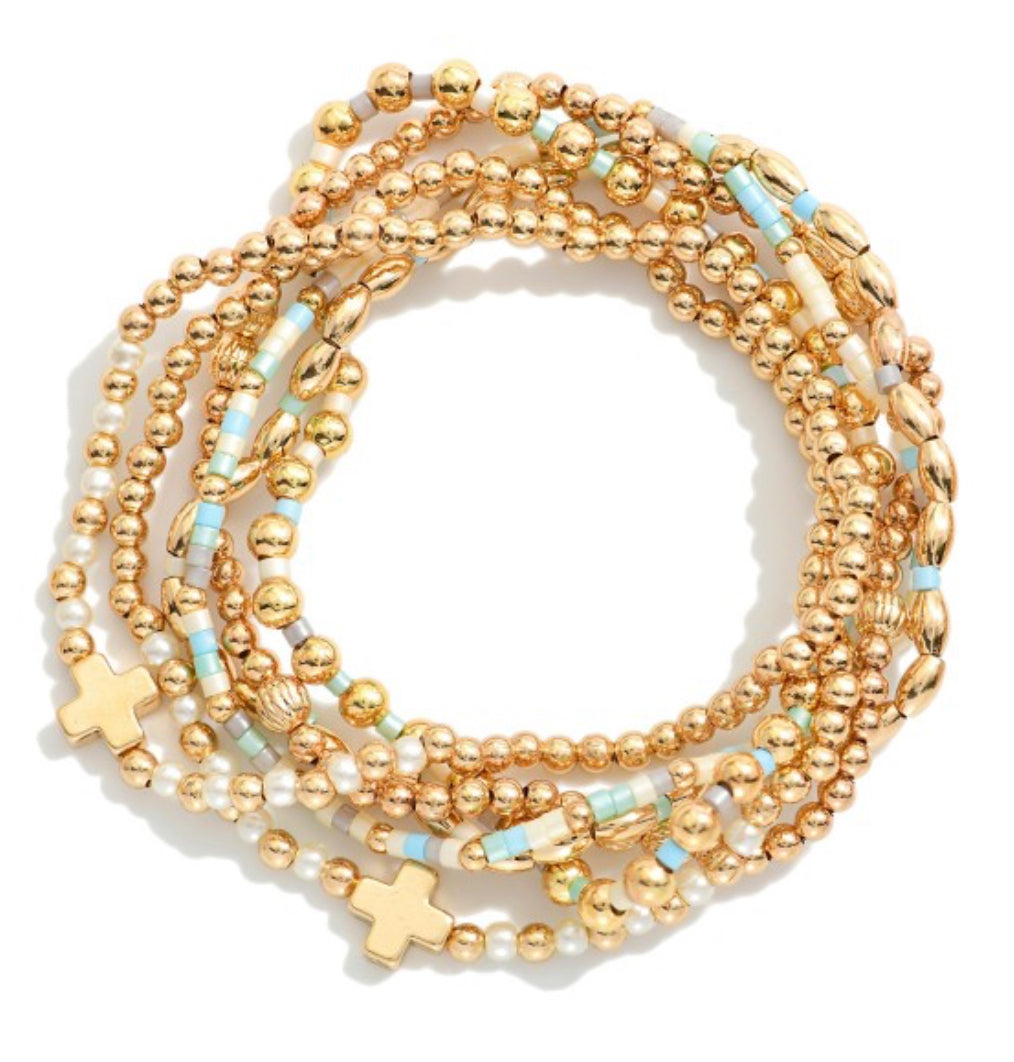 Dainty Beaded Bracelet set