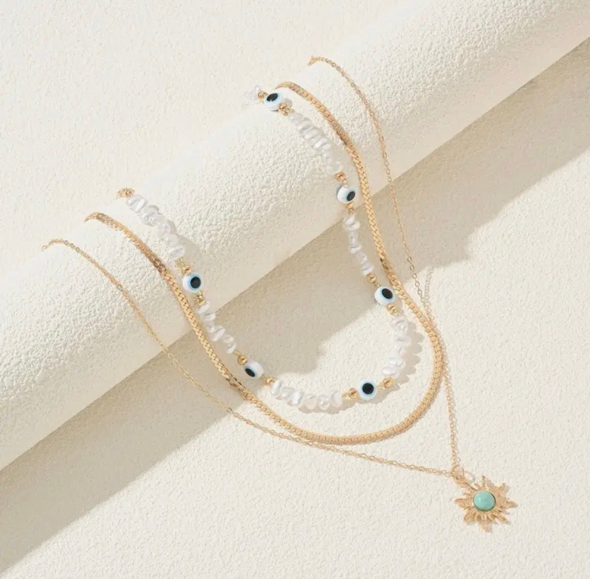 Triple Layer Star Necklace