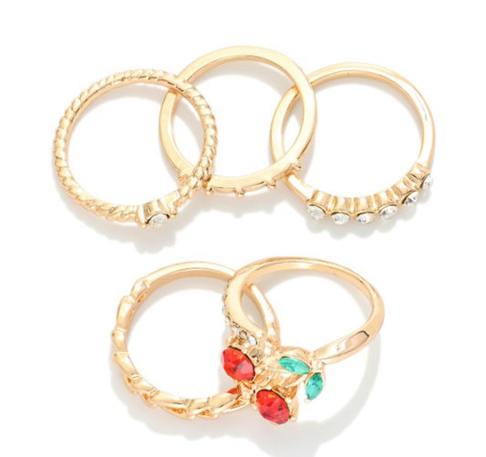 cherry ring set
