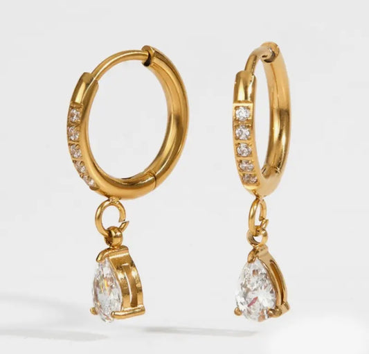 18K Stainless Steel Huggies