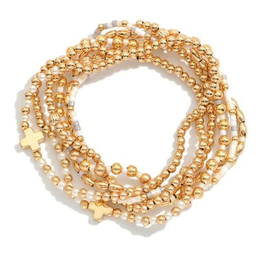 Dainty Beaded Bracelet set