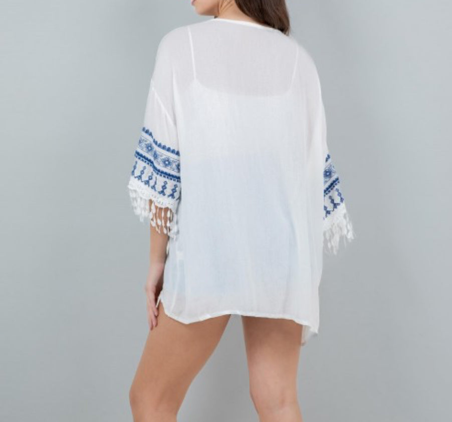 Aztec Print Kimono