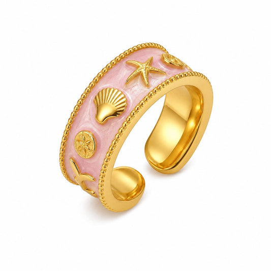 Coastal Theme Open Band Ring